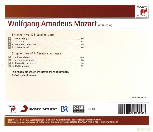 Rafael Kubelik: Mozart: Symphony No. 40 and Symphony No. 41 Jupiter [CD]