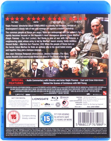 Coriolanus (Koriolan) [Blu-Ray]