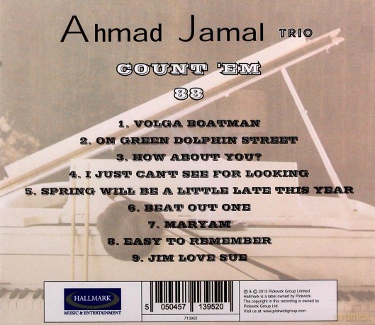 Ahamd Jamal: Count Em 88 [CD]