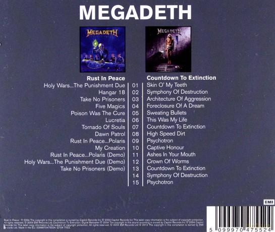 Megadeth: Classic Albums: Countdown To Extinction/Rust In Peace [2CD]