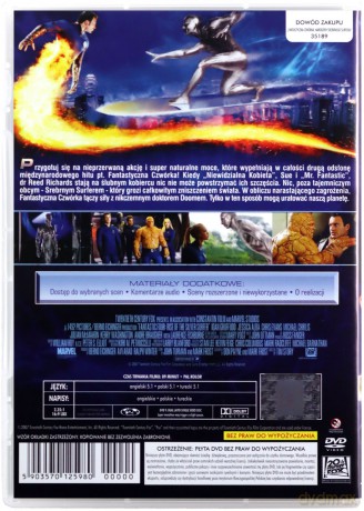 Fantastyczna Czwórka 2: Narodziny Srebrnego Surfera [DVD]