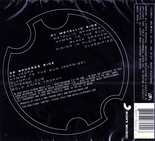 The Orb featuring David Gilmour: Metallic Spheres [CD]