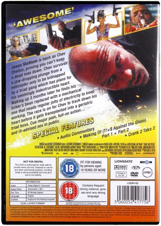 Crank 2 High Voltage (Adrenalina 2. Pod napięciem) [DVD]