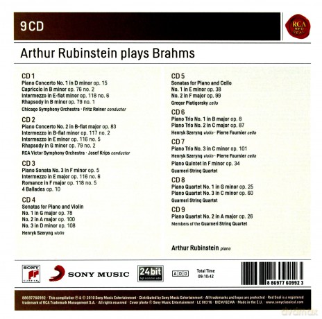 Arthur Rubinstein: Rubinstein plays Brahms [9CD]