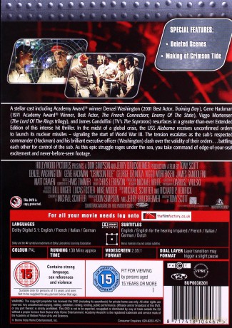 Crimson Tide (Karmazynowy przypływ) [DVD]