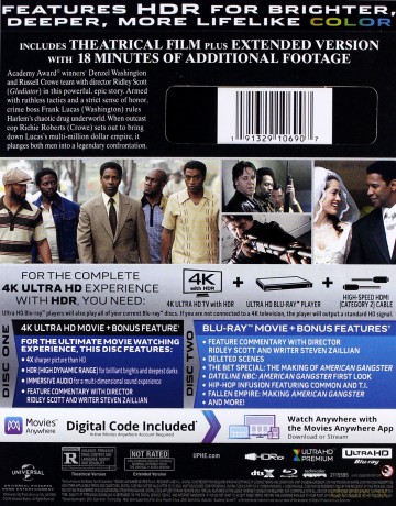 American Gangster [Blu-Ray 4K]+[Blu-Ray]