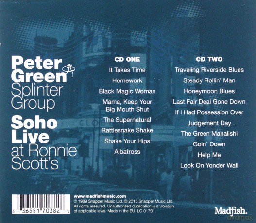 Peter Green Splinter Group: Soho Live At Ronnie Scott's [2CD]