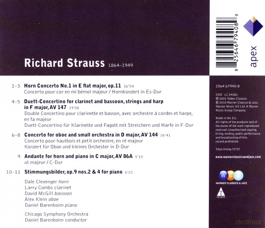Clevenger / Combs / Mcgill / Klein: Strauss: Horn Concerto No.1 / Duett [CD]