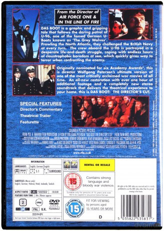 Das Boot Directors Cut Wolfgang Petersen (Okręt) [DVD]