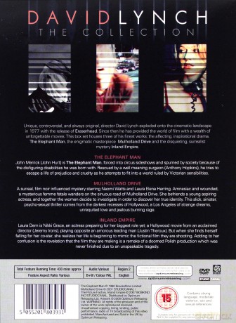 David Lynch - The Collection: The Elephant Man / Mulholland Drive / Inland Empire (Człowiek słoń / Mulholland Dr) [3DVD]