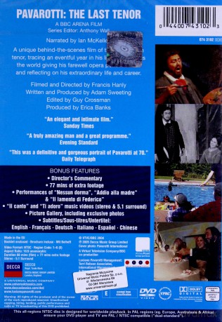 Pavarotti: The Last Tenor [DVD]