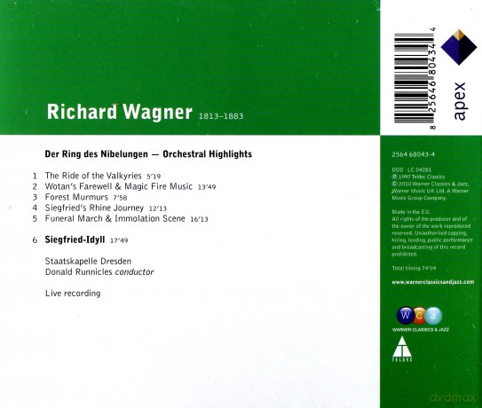 Donald Runnicles: Wagner: Orchestal Highlights Aus [CD]