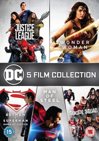 DC 5 Film Collection (Człowiek ze stali / Batman v Superman: Świt sprawiedliwości / Legion samobójców / Wonder Woman / Liga Sprawiedliwości) [5DVD]