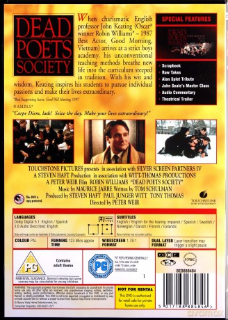 Dead Poets Society (Stowarzyszenie Umarłych Poetów) [DVD]