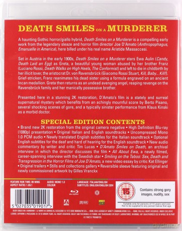 Death Smiles On A Murderer [Blu-Ray]