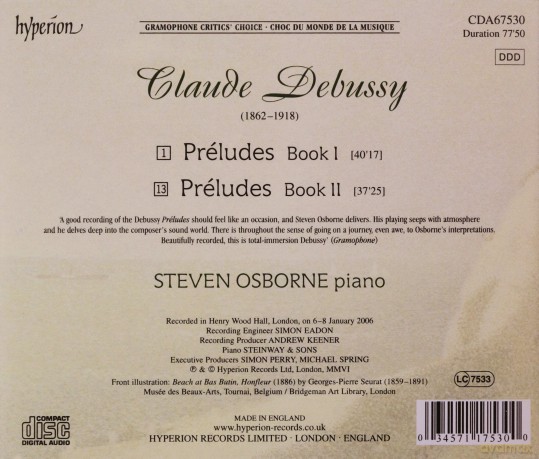 Steven Osborne: Debussypreludes [CD]