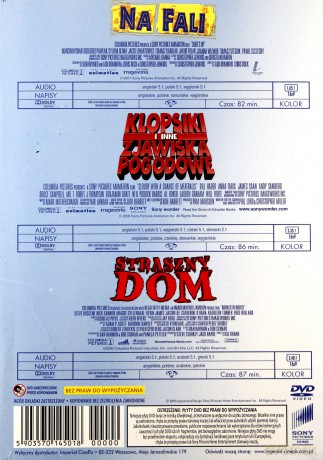 Animacje rewelacje Kolekcja: Klopsiki i inne zjawiska pogodowe / Na fali (2007) / Straszny dom BOX [3DVD]