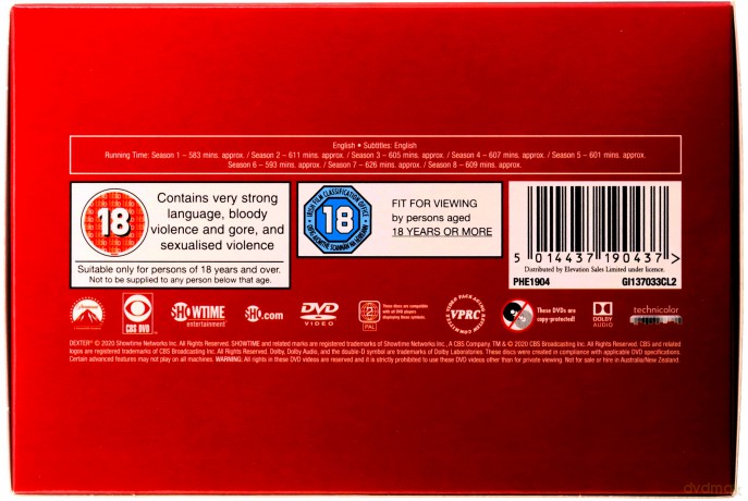 Dexter Seasons 1-8 [33DVD]