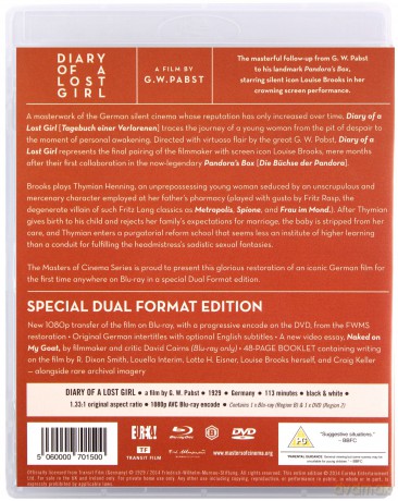Diary Of A Lost Girl (Dziennik upadłej dziewczyny) [Blu-Ray]+[DVD]