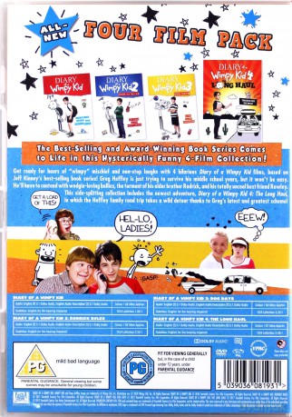 Diary Of A Wimpy Kid 1-4 Set (Dziennik cwaniaczka 1-4) (Dziennik cwaniaczka 1-4) [4DVD]