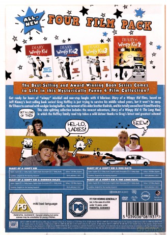 Diary Of A Wimpy Kid 1-4 Set (Dziennik cwaniaczka 1-4) (Dziennik cwaniaczka 1-4) [4DVD]