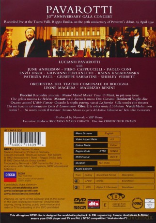 Luciano Pavarotti: 30th Anniversary Gala Concert [DVD]