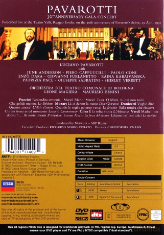 Luciano Pavarotti: 30th Anniversary Gala Concert [DVD]