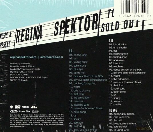 Regina  Spektor: Live In London (digipack) [CD]+[DVD]