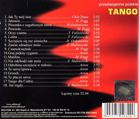 Przedwojenne Polskie Tango [CD]
