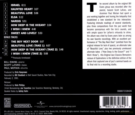 Bill Evans Trio: Explorations [CD]