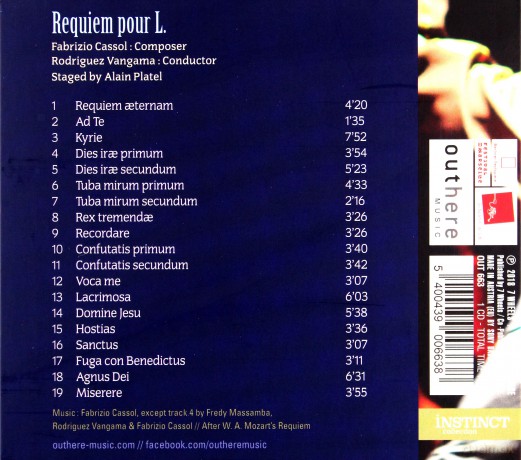 Rodriguez Vangama: Fabrizio Cassol: Requiem Pour L [CD]