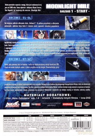Moonlight Mile sezon 1 odc. 1-12 + dokument Mars odliczanie odcinki 1-6 [BOX] [5DVD] 