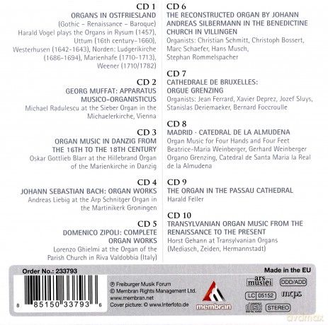 Vogel Radulescu Ghielmi Sluys: Famous Organ Music From Europe [10CD]