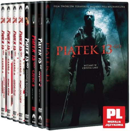 Kolekcja Piątek 13-tego: Piątek 13-tego (2009) + Piątek 13-tego cz. 2+3+4+5+6+7+8 Pakiet [8DVD]