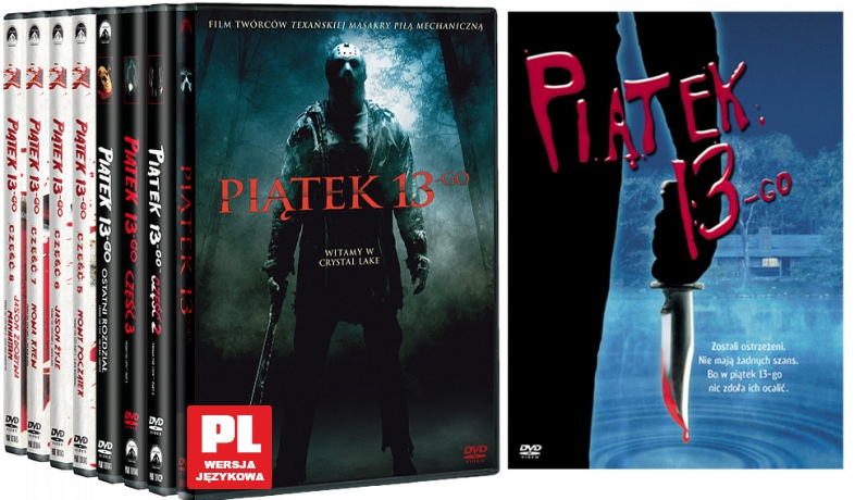Kolekcja Piątek 13-tego: Piątek 13-tego cz. 2+3+4+5+6+7+8 / Piątek 13-tego (2009) / Piątek 13-tego (1980) Pakiet [9DVD]