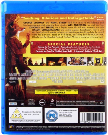 Fantastic Mr Fox (Fantastyczny Pan Lis) [Blu-Ray]