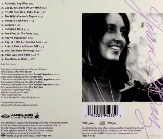 Joan Baez: Farwell Angelina [CD]