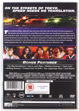 Fast And The Furious Tokyo Drift + Uv (Szybcy i wściekli: Tokio Drift) [DVD]