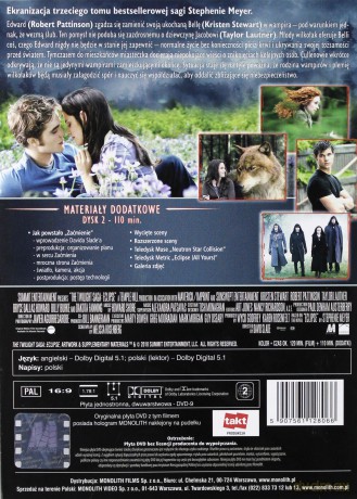 Zmierzch 3: Zaćmienie edycja limitowana [2DVD]+[PLAKAT]+[KARTY]