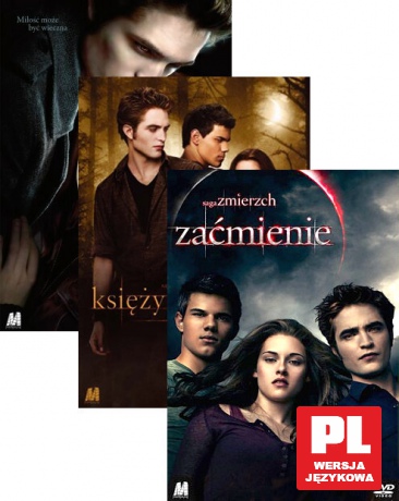 Trylogia Zmierzch: Zmierzch / Zmierzch 2: Księżyc w nowiu / Zmierzch 3: Zaćmienie Pakiet [3DVD]