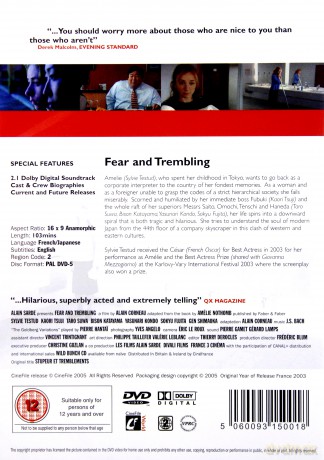 Fear And Trembling (Bojaźń i drżenie) [DVD]