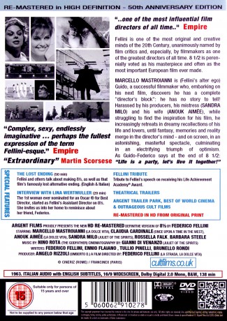 Federico Fellini 8 1/2 (Digitally Remastered) (Osiem i pół) [DVD]