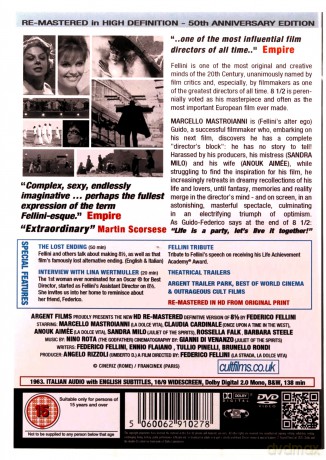 Federico Fellini 8 1/2 (Digitally Remastered) (Osiem i pół) [DVD]