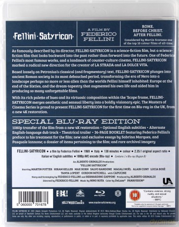 Fellini Satyricon [Blu-Ray]