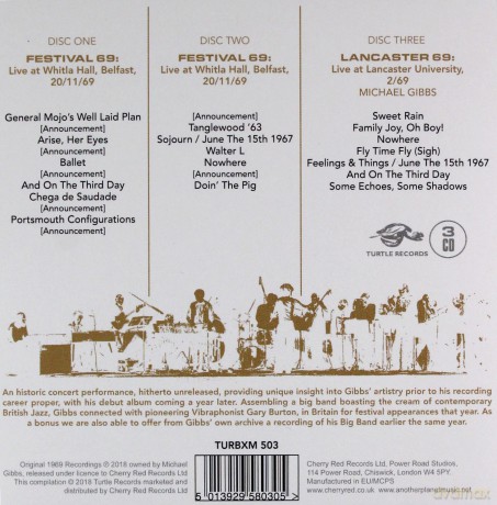 Michael Gibbs With The Gary Burton Quartet: Festival 69 [3CD]