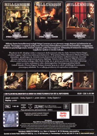 Millennium Trylogia (Serial): Mężczyźni, którzy nienawidzą kobiet / Dziewczyna, która igrała z ogniem / Zamek z piasku, który runął BOX [6DVD]
