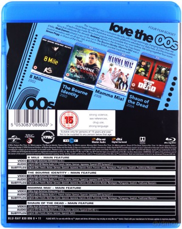 Films That Define A Decade Boxset 00s Bd (8. mila / Gladiator / Wysyp żywych trupów / Mamma Mia!) [4xBlu-Ray]