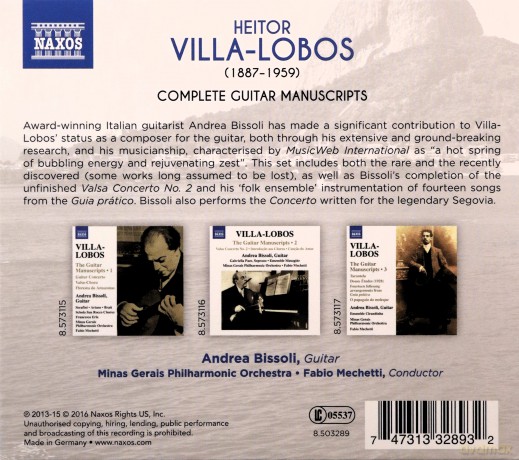 H. Villa Lobos: Complete Guitar Manuscrip [3CD]