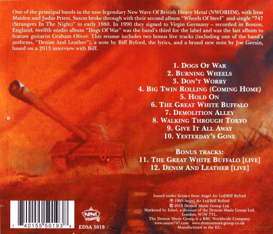 Saxon: Dogs Of War [CD]