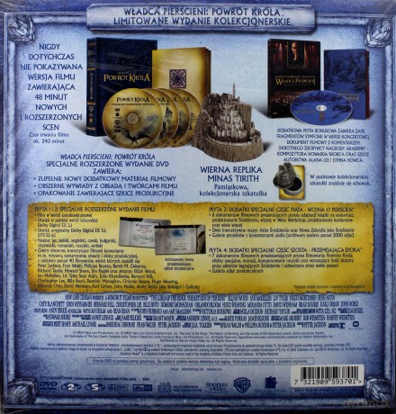 Władca Pierścieni Powrót Króla limitowana wersja kolekcjonerska [5DVD]+[Replika Minas Tirith]